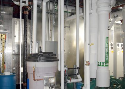 Heat recovery and gycol supply for heat recovery system and pumps