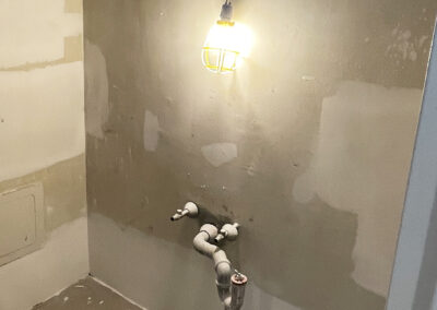 Sheraton Hotel guest room bathrooms demo and fabricated pipe assembly install