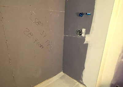 Sheraton Hotel guest room bathrooms demo and fabricated pipe assembly install